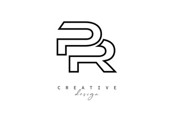 Fototapeta premium PR Creative Monogram Logo Design-Stock Creative Branding Design Concept