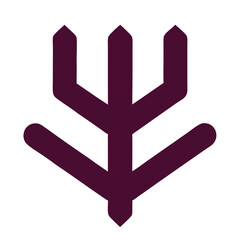 Obraz premium Dark purple abstract geometric symbol on white background vector illustration shape