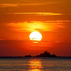 Sunset over the sea