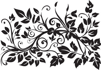 Floral Swirl Ornament Vector Set