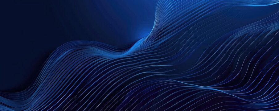 Abstract blue lines flow, undulate, background use, design, texture, presentation