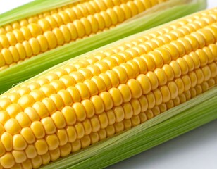 Fresh corn on the cob close-up