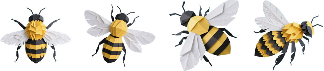蜂　昆虫　動物　生き物　ペーパークラフト