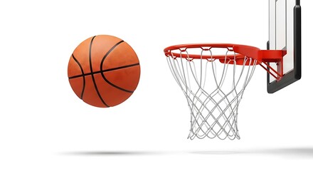 Fototapeta premium Basketball Hoop Shot, Sports, Action, Game, Play.