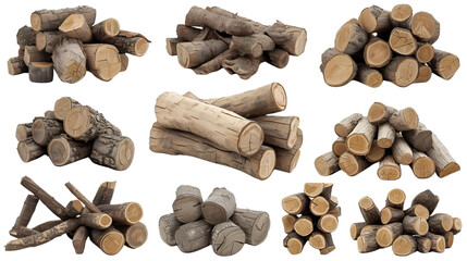 Firewood Collection – Transparent Background