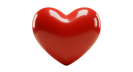 Obraz premium Glossy red heart shape isolated on black background