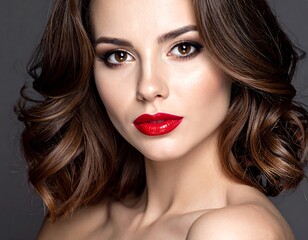 Woman with glamorous makeup