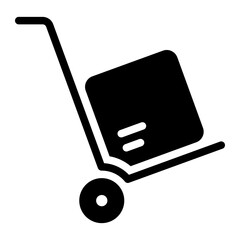 trolley glyph icon
