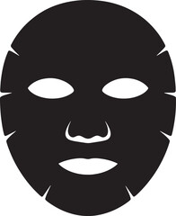 Face Mask Icon. Cosmetic Spa Treatment. Facial Skin Care Beauty. Product Sheet