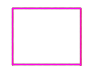 A simple pink square outline isolated on a transparent background, representing a basic geometric shape and a clean, minimalist design element, perfect for graphic design and web development projects