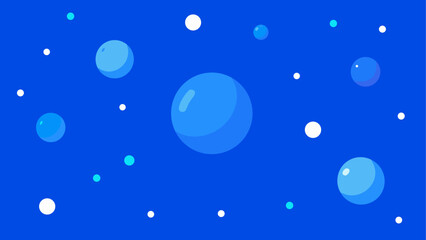 Floating bubbles in a blue background art
