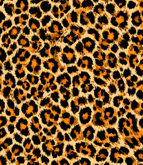 Leopard texture, animal print, orange brown color, jaguar skin pattern, bright fashion style