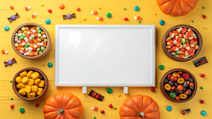 Family-Friendly Candy Frame, thumbnail mockup for family-oriented promotions, halloween