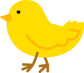 Illustration of chick animals living in the farm