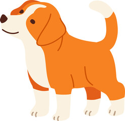Illustration of dog animals living