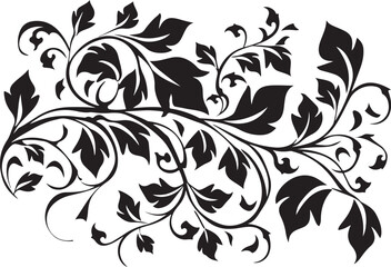 Elegant Floral Swirl Vector