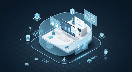 Advanced digital technology and innovative data analytics solutions showcasing cybersecurity modern computer systems cloud computing and network connectivity for business growth