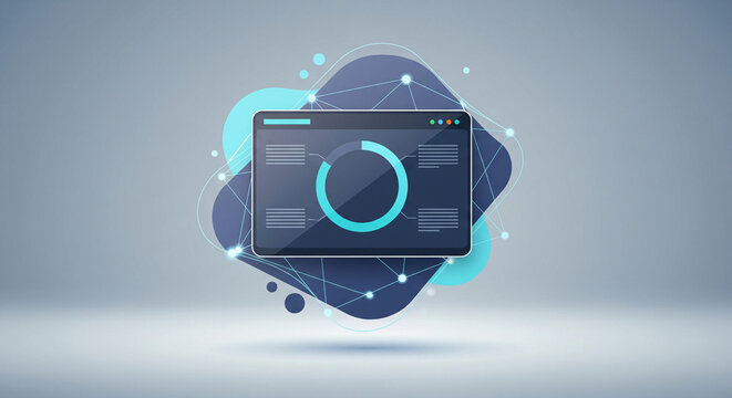 Modern digital technology interface showcasing innovative software cybersecurity cloud computing data analysis and connectivity solutions for global digital transformation - Powered by Adobe