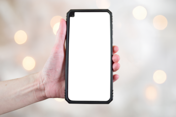Vertical Smartphone Mockup with Shimmering Lights