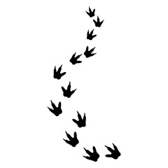 Footprint Dinosaur Silhouette Vector Illustration © Hikmat Studios