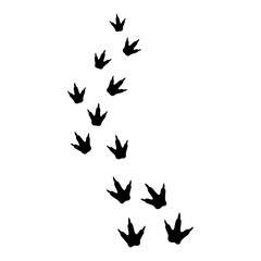 Footprint Dinosaur Silhouette Vector Illustration © Hikmat Studios