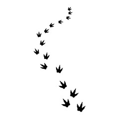 Footprint Dinosaur Silhouette Vector Illustration © Hikmat Studios