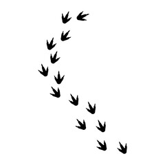 Footprint Dinosaur Silhouette Vector Illustration © Hikmat Studios