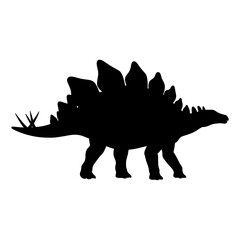 Stegosaurus Silhouette Vector Illustration © Hikmat Studios