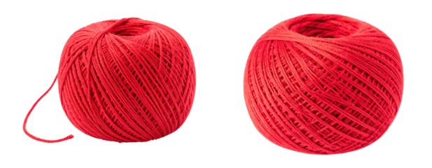 Two Vibrant Red Balls Of Knitting Thread Against A Dark Background Showing Detailed Texture And Shape Perfect For Crafting Purposes