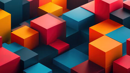 Naklejka premium Geometric abstract background with cubes ideal for minimalist visuals
