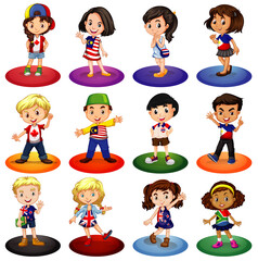 Many children from different countries