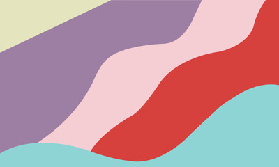 Colorful abstract wavy lines background in pink purple blue and red colors.
