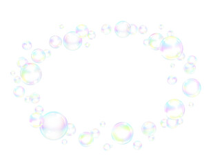 Soap bubble oval frame