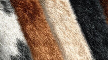 Realistic cow, buffalo, or horse leather skin seamless pattern with natural fur texture for design use