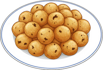 Sweet Potato Balls on White Plate