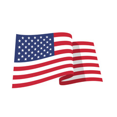 Obraz premium United States Flag Vector Illustration Minimal Flat Design Patriotic Symbol