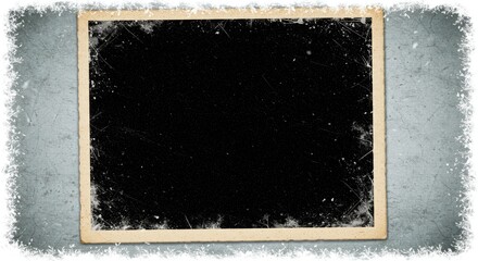 Grunge photo edge overlays with realistic textured frames. Vintage rectangular paper borders featuring snow effects, brush strokes, scratches, and rough edges.
