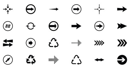 Arrow icon to the left and right side. Long straight line arrow icon. Graphic illustration for direction symbols. Two side long arrow isolated on white background.