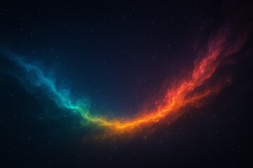 Fototapeta premium Cosmic Abstract Background with Galaxy Bridge of Colorful Nebula