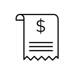 Financial receipt icon