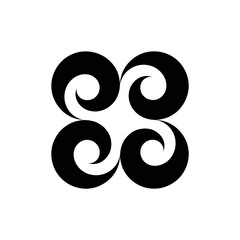 Fototapeta premium Elegant swirl pattern design with circular shapes