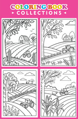 Cartoon Space Coloring Book Pages With Astronauts Rockets And Planets Design