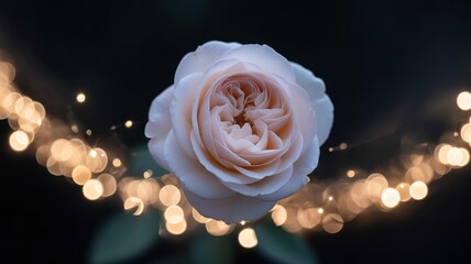 Golden light bokeh overlay, soft glowing orbs, transparent