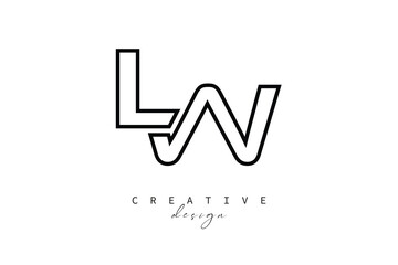 LW Creative Monogram Logo Design-Stock Creative Branding Design Concept