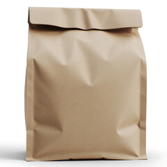 Obraz premium Brown kraft paper bag for packaging food or products 