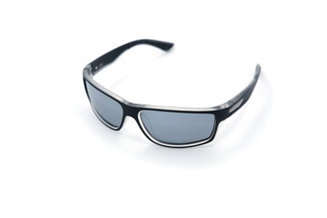 Sport Sunglasses with Matte Dark Frame on White Background