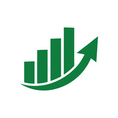 Graphic up icon, business bar sign – stock vector
