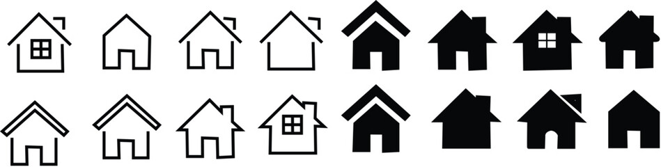 Home Address icon simple illustration collection symbol stock vector