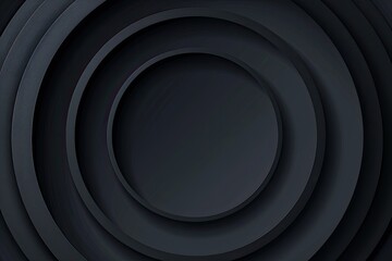 Concentric dark circles recede, for overlay, modern, digital design background