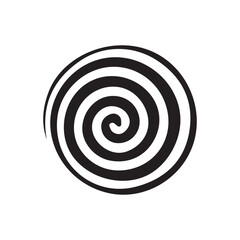 Abstract spiral vortex icon with bold concentric swirl lines - minimal emblem